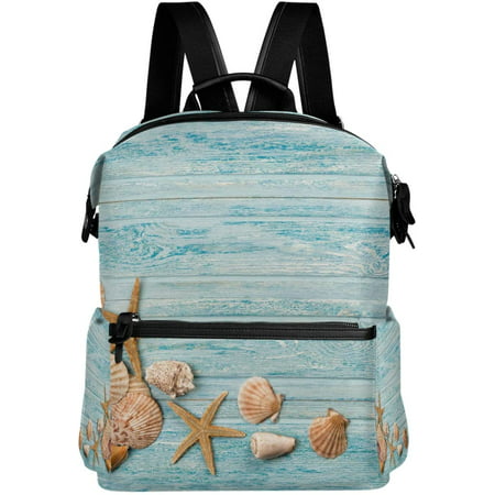 Backpack Starfish In Blue Water Laptop Travel School College Backpacks Bag 